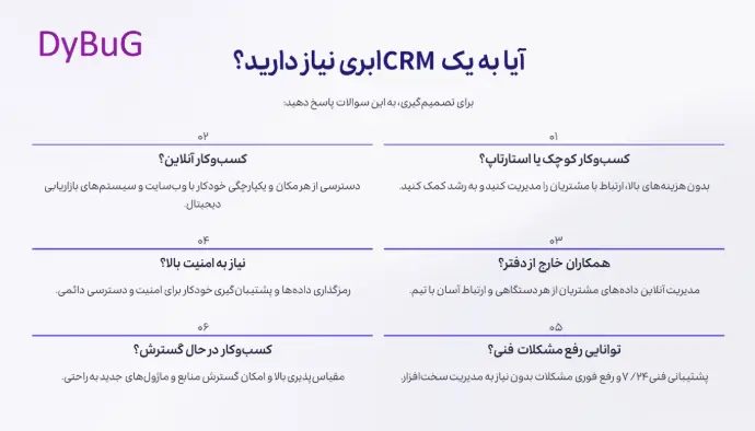 نرم افزار Crm آنلاین دیباگ