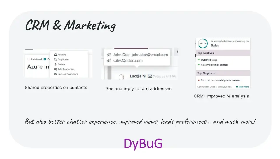 امکانات Odoo 19 | دیباگ