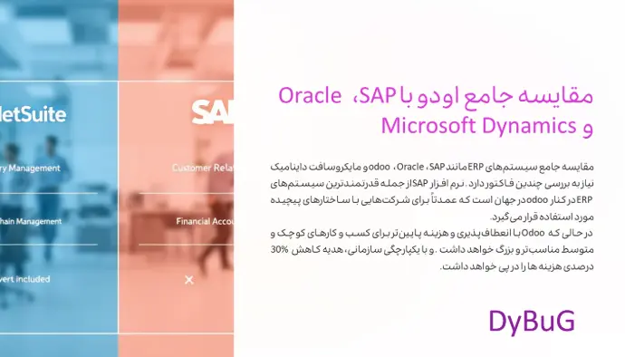 مقایسه Odoo ERP با نرم افزار ERP  | دیباگ